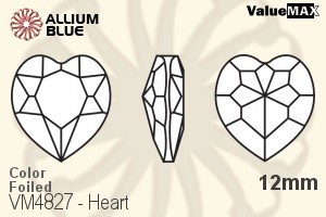 VALUEMAX CRYSTAL Heart Fancy Stone 12mm Blue Zircon F
