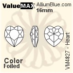 ValueMAX Heart Fancy Stone (VM4827) 16mm - Color With Foiling