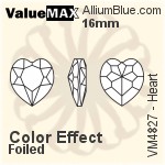ValueMAX Heart Fancy Stone (VM4827) 16mm - Color Effect With Foiling