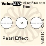 Swarovski Round Pearl (5810) 3mm - Crystal Pearls Effect