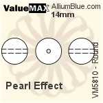 バリューマックス ラウンド Crystal パール (VM5810) 14mm - パール Effect