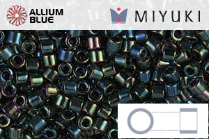 MIYUKI Delica® Seed Beads (DBM0003) 10/0 Round Medium - Metallic Forest Green Iris