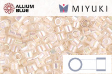 MIYUKI Delica® Seed Beads (DB0052) 11/0 Round - Pale Peach Lined Crystal AB