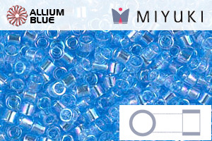 MIYUKI Delica® Seed Beads (DBM0176) 10/0 Round Medium - Transparent Aqua AB