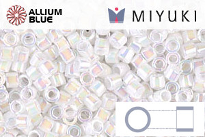 MIYUKI Delica® Seed Beads (DBM0202) 10/0 Round Medium - White Pearl AB