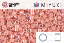 MIYUKI Delica® Seed Beads (DBM0914) 10/0 Round Medium - Sparkling Rose Lined Crystal