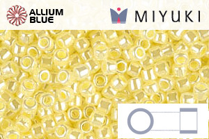 MIYUKI Delica® Seed Beads (DBM0232) 10/0 Round Medium - Light Lemon Ice Ceylon