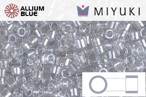 MIYUKI Delica® Seed Beads (DBM0271) 10/0 Round Medium - Sparkling Silver Gray Lined Crystal