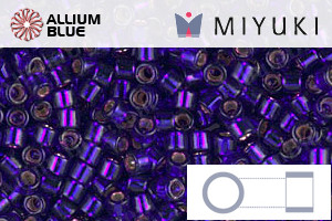 MIYUKI Delica® Seed Beads (DBM0610) 10/0 Round Medium - Dyed Silver Lined Dark Violet