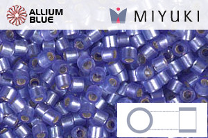 MIYUKI Delica® Seed Beads (DBM0694) 10/0 Round Medium - Dyed Semi-matte Silver Lined Purple