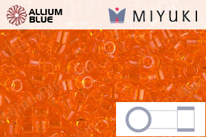 MIYUKI Delica® Seed Beads (DBM0703) 10/0 Round Medium - Transparent Orange