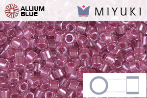 MIYUKI Delica® Seed Beads (DBM0902) 10/0 Round Medium - Sparkling Peony Pink Lined Crystal
