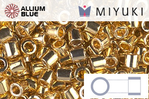 MIYUKI Delica® Seed Beads (DBL0031) 8/0 Round Large - 24kt Gold Plated