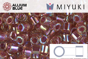 MIYUKI Delica® Seed Beads (DBL0088) 8/0 Round Large - Berry Lined Light Topaz AB