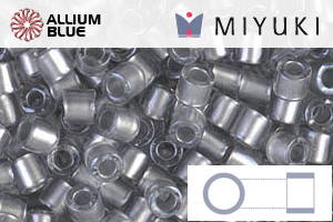 MIYUKI Delica® Seed Beads (DBL0271) 8/0 Round Large - Sparkling Silver Gray Lined Crystal
