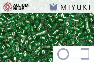 MIYUKI Delica® Seed Beads (DBS0046) 15/0 Round Small - Silver Lined Green
