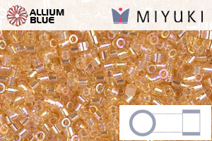 MIYUKI Delica® Seed Beads (DBS0100) 15/0 Round Small - Transparent Light Topaz AB