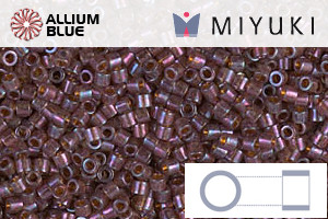 MIYUKI Delica® Seed Beads (DBS0129) 15/0 Round Small - Mulberry Rainbow Gold Luster