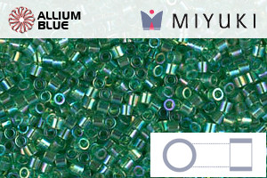 MIYUKI Delica® Seed Beads (DBS0152) 15/0 Round Small - Transparent Green AB