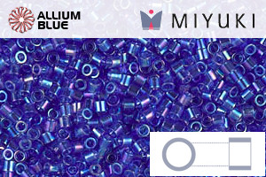 MIYUKI Delica® Seed Beads (DBS0178) 15/0 Round Small - Transparent CobaLight AB