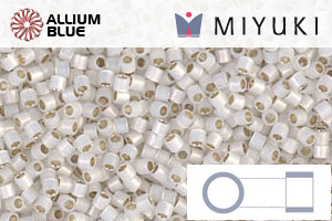 MIYUKI Delica® Seed Beads (DBS0221) 15/0 Round Small - GiLight Lined White Opal