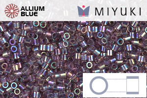 MIYUKI Delica® Seed Beads (DBS1244) 15/0 Round Small - Transparent Mauve AB