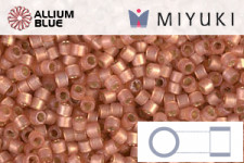 MIYUKI Delica® Seed Beads (DB2172) 11/0 Round - Duracoat Silver Lined Semi-Matte Rose Copper