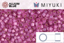 MIYUKI Delica® Seed Beads (DB2174) 11/0 Round - Duracoat Silver Lined Semi-Matte Pink Parfait