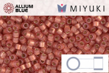 MIYUKI Delica® Seed Beads (DB2178) 11/0 Round - Duracoat Silver Lined Semi-Matte Papaya