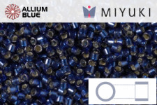 MIYUKI Delica® Seed Beads (DB2191) 11/0 Round - DURACOAT Silver Lined True Navy Blue