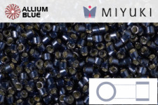 MIYUKI Delica® Seed Beads (DB2192) 11/0 Round - DURACOAT Silver Lined Dk. Navy Blue