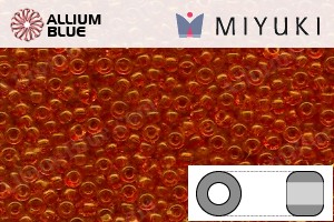 MIYUKI丸シードビーズ (RR11-0139) 丸小ビーズ 11/0 - Orange Transparent