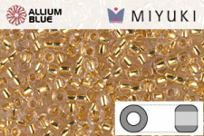 MIYUKI Round Rocailles Seed Beads (RR11-0195) 11/0 Small - 24kt Gold Lined Crystal
