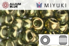 MIYUKI Round Rocailles Seed Beads (RR11-0307) 11/0 Small - Green Gold raster