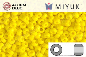 MIYUKI Round Rocailles Seed Beads (RR11-0404) 11/0 Small - Opaque Yellow