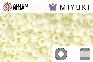 MIYUKI Round Rocailles Seed Beads (RR11-0491) 11/0 Small - Ivory