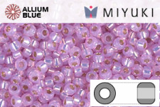 MIYUKI丸シードビーズ (RR11-0644) 丸小ビーズ 11/0 - Silverlined Dyed Tawny Pink