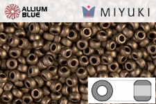 MIYUKI Round Rocailles Seed Beads (RR11-0359) 11/0 Small - Aqua Lined Light Topaz AB