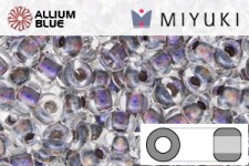 MIYUKI丸シードビーズ (RR11-3203) 丸小ビーズ 11/0 - Magicl Violet Lined Crystal