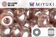 MIYUKI Round Rocailles Seed Beads (RR11-3512) 11/0 Small - Transparent Blush Luster