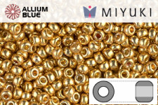 MIYUKI Round Rocailles Seed Beads (RR11-4202) 11/0 Small - DURACOAT Galvanized Gold