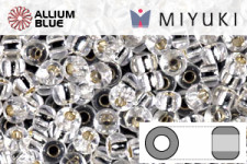 MIYUKI Round Rocailles Seed Beads (RR8-0001) 8/0 Large - Silver Lined Crystal