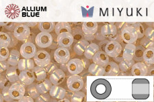 MIYUKI Round Rocailles Seed Beads (RR8-0196) 8/0 Large - 24kt Gold Lined Opal - 5gr