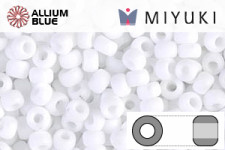 MIYUKI Round Rocailles Seed Beads (RR8-0402F) 8/0 Large - Opaque Matte White