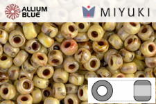 MIYUKI Round Rocailles Seed Beads (RR8-4512) 8/0 Large - Opaque Yellow Picasso
