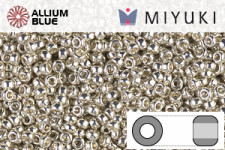 MIYUKI Round Seed Beads (RR11-0182) - Silver Galvanize Dyed Gold