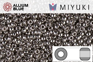 MIYUKI Round Rocailles Seed Beads (RR15-0190) 15/0 Extra Small - Nickel Plated