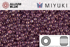 MIYUKI Round Rocailles Seed Beads (RR15-0312) 15/0 Extra Small - Lilac Gold Luster