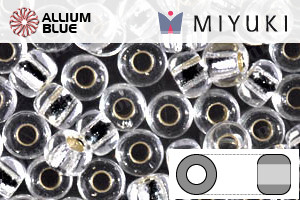 MIYUKI Round Rocailles Seed Beads (RR6-0001) 6/0 Extra Large - Silver Lined Crystal