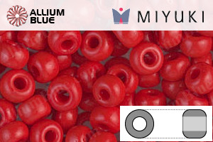MIYUKI Round Rocailles Seed Beads (RR6-0408) 6/0 Extra Large - Opaque Red